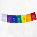 Guirlande drapeaux tibétains 7 chakras - Drapeaux tibétains