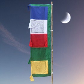 Drapeau tibétain Vertical 8 mètres Drapeaux tibétains DV8M