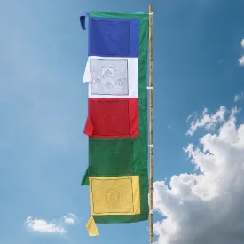 Drapeau du Tibet Vertical 6 mètres - Drapeaux tibétains
