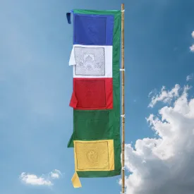 Drapeau tibétain vertical 3.3 mètres - Drapeaux tibétains