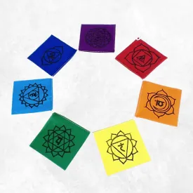 Drapeaux tibétains 7 chakras - Drapeaux tibétains