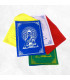 Guirlande de 10 drapeaux tibétains Bouddha Drapeaux tibétains PEA4