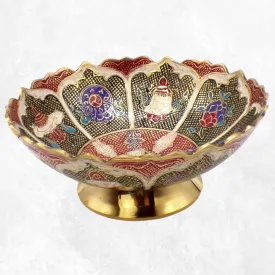 Grand bol d'offrande laiton émaillé 19 cm plusieurs coloris - Bols d'offrandes bouddhistes