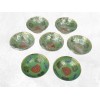 Bols d'offrandes laiton émaillé vert 10 cm Bols d'offrandes bouddhistes BOLEM60