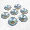 Bols d'offrandes laiton émaillé bleu ciel 10 cm Bols d'offrandes bouddhistes BOLEM5