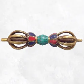 Dorjé tibétain vajra 8 branches 17 cm - Dordjé, double dorjé (sans cloche)