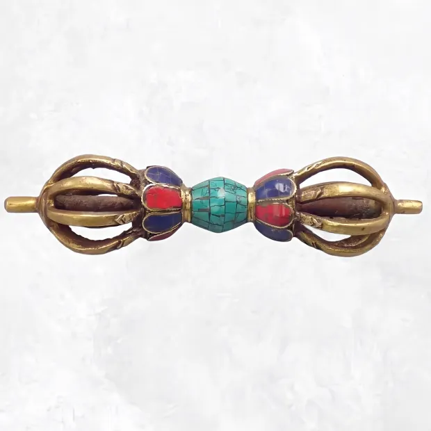 Dorjé tibétain vajra 8 branches 17 cm - Dordjé, double dorjé (sans cloche)