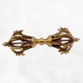 Dorje tibétain couronne vajra 8 branches - Dordjé, double dorjé (sans cloche)
