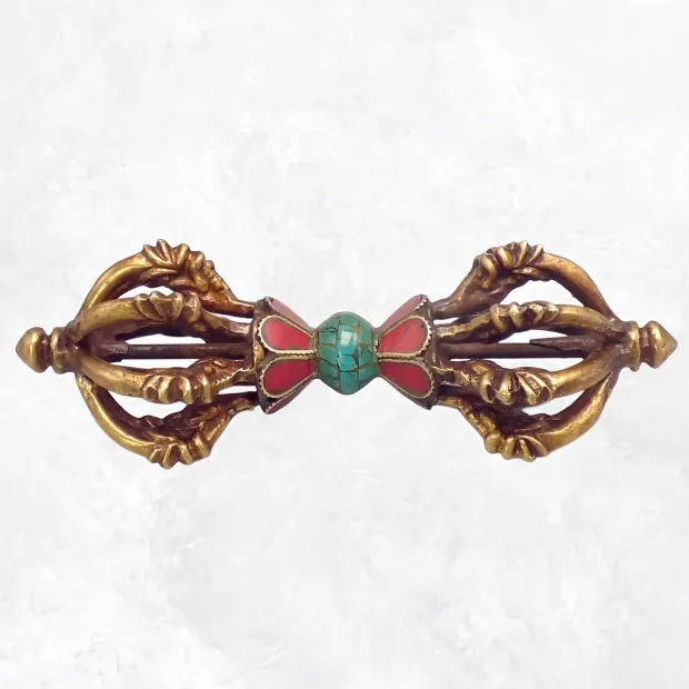 Dorje tibétain drigug 8 branches 13 cm - Dordjé, double dorjé (sans cloche)