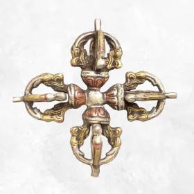 Double dorje tibetain varja bouddhiste petit modèle - Dordjé, double dorjé (sans cloche)