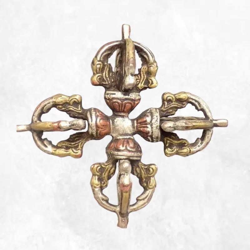 Double dorje tibetain varja bouddhiste petit modèle - Dordjé, double dorjé (sans cloche)