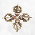 Double dorje tibetain varja bouddhiste petit modèle - Dordjé, double dorjé (sans cloche)
