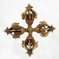 Double dorje tibétain puissant à 8 branches - Dordjé, double dorjé (sans cloche)