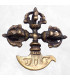 Double Dorjé tibétain et kartika en bronze et laiton Cloches et dorjé tibétains DK2