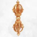 Dorjé tibétain 9 branches plaqué or - Dordjé, double dorjé (sans cloche)