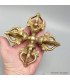 Grand double dorje tibetain en laiton 14 cm 