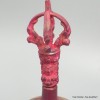 Cloche tibétaine et dorjé 15 cm bordeau 