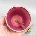 Cloche tibétaine et dorjé 15 cm bordeau 