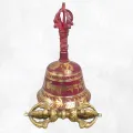Cloche tibétaine 15 cm déco dorje - Objets rituels bouddhistes