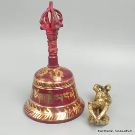 Cloche tibétaine 15 cm déco dorje - Objets rituels bouddhistes