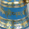Cloche tibétaine 15 cm bleu turquoise - Objets rituels bouddhistes