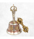 Cloche tibétaine et dorjé mantra 15 cm 