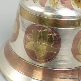 Cloche tibétaine et dorjé signes auspicieux 15 cm - Objets rituels bouddhistes