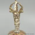 Cloche tibétaine et dorjé signes auspicieux 15 cm - Objets rituels bouddhistes