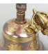 Cloche tibétaine et dorjé patine cuivre 15 cm 