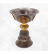 Lampe à beurre tibétaine 12 cm patine antique Lampe à beurre bouddhiste UN12