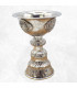 Lampe à beurre tibétaine 10 cm plaqué argent Lampe à beurre bouddhiste lamp31
