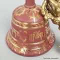 Cloche tibétaine et dorjé 15 cm marron - Cloche tibétaine et dorjé tibétain