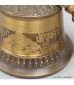Grosse cloche tibétaine de cérémonie 21 cm bronze cuivre Objets rituels bouddhistes DOVAJ23