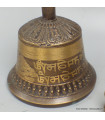 Grosse cloche tibétaine de cérémonie 21 cm bronze cuivre Objets rituels bouddhistes DOVAJ23