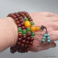 Mala tibetain 108 perles en Graines de Lotus avec compteurs - Mala tibétain 108 perles