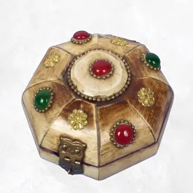 Boîte à bijoux tibétaine en Os de Yak grand modèle - Boîte à Bijoux tibétaine