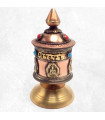 Moulin à prière de table avec Bouddhas 13 cm Moulins à Prières tibétains PGAM9