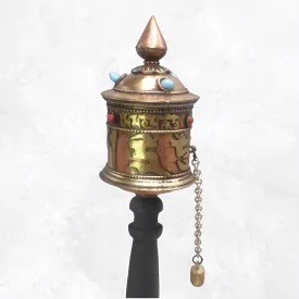 Moulin à prières tibétain gros mantra 25 cm - Moulins à Prières tibétains