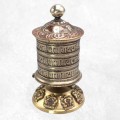 Moulin à prière bouddhiste socle signes auspicieux 13 cm Moulins à Prières tibétains PGAM11