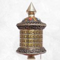 Moulin de prière bouddhiste 4 mantras 17,5 cm Moulins à Prières tibétains PGAM40