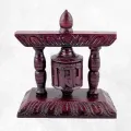 Petit moulin à prières de Table en bois sculpté - Objets rituels bouddhistes
