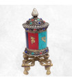 Moulin à prières sur dorjé coloré 12,5 cm Moulins à Prières tibétains MODT4