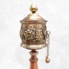 Moulin à prières tibétain 8 signes auspicieux 26 cm Objets rituels bouddhistes MAA1