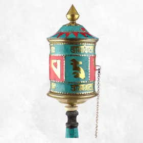 Moulin à prières bouddhiste mantra de Chenrezi 30 cm - Moulins à Prières tibétains