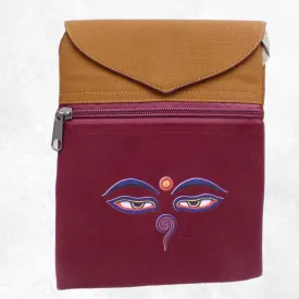Sacoche bouddhiste bandoulière - Sacs tibétains et indiens