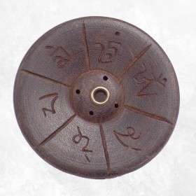 Porte-encens bhoutanais galette Mantra