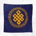 Housse de coussin Noeud sans fin couleur bleu nuit Housse de coussin bouddhiste HCM6