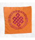 Housse de coussin Noeud sans fin couleur safran Housse de coussin bouddhiste HCM3