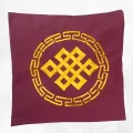 Housse de coussin Noeud sans fin bordeau - Housse de coussin bouddhiste