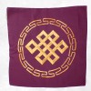 Housse de coussin bordeau Noeud infini